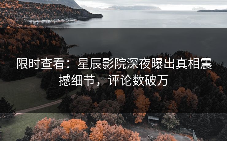 限时查看：星辰影院深夜曝出真相震撼细节，评论数破万