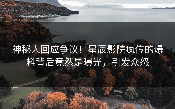 神秘人回应争议！星辰影院疯传的爆料背后竟然是曝光，引发众怒